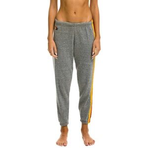 Aviator Nation 5 Stripe Sweatpants - Heather Grey